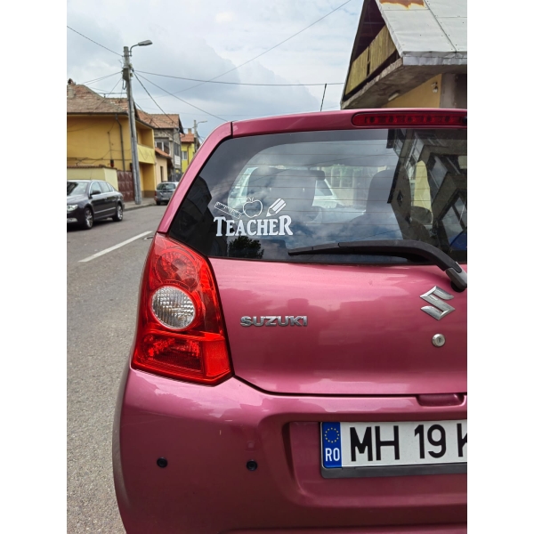 Sticker auto Teacher – pentru educatoare, învățătoare sau profesori
